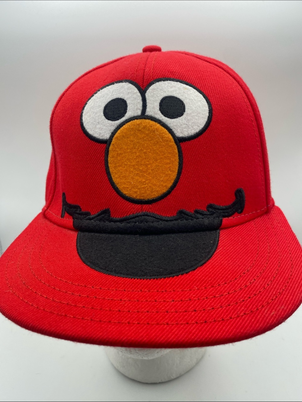 SESAME STREET ELMO Character Baseball Fitted Cap with Orange Nose